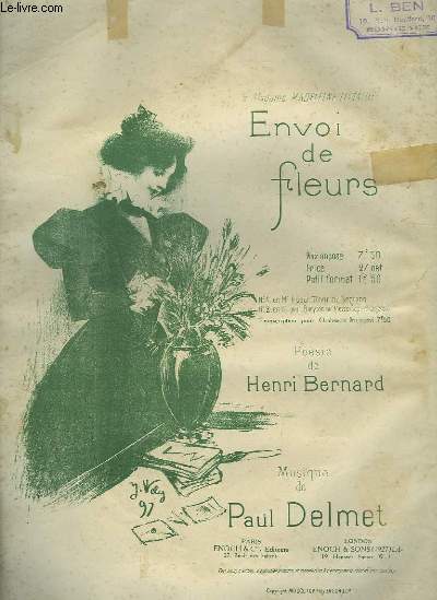 ENVOI DE FLEURS - N2 : PIANO ET CHANT BARYTON OU MEZZO SOPRANO.