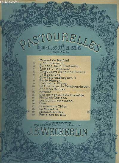 PASTOURELLES - ROMANCES ET CHANSONS DU XVIII SIECLE - N2 : LISON DORMAIT.