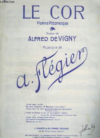 LE COR - POEME PITTORESQUE POUR PIANO ET CHANT.