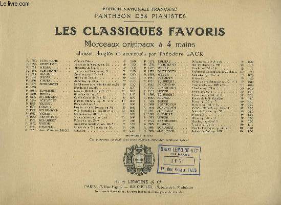 LES CLASSIQUE FAVORIS N1569 : SICILIENNE OP.60 N5 - PIANO A 4 MAINS.