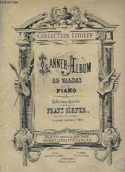 LANNER ALBUM - 20 VALSES POUR PIANO - EDITION FACILE.