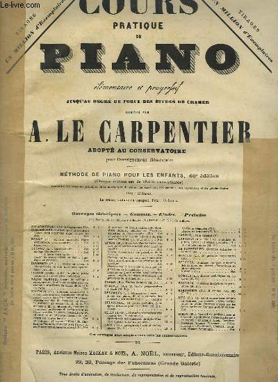 COURS PRATIQUE DE PIANO - ELEMENTAIRE ET PROGRESSIF POUR PIANO.