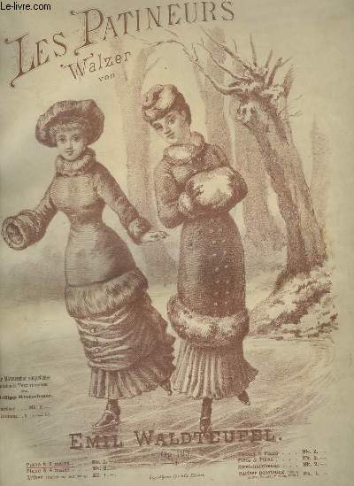 LES PATINEURS - WALZER POUR PIANO A 2 MAINS.