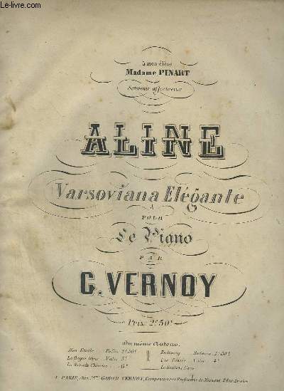 ALINE - VARSOVIANA ELEGANTE POUR LE PIANO.