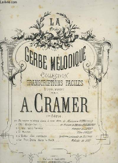 LA GERBE MELODIQUE N4 : IL BACIO - POUR PIANO.