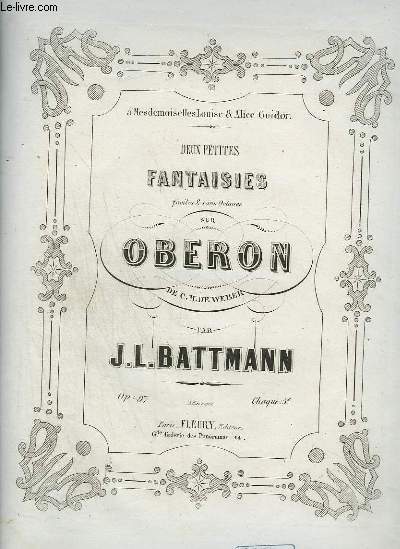 DEUX PETITES FANTAISIE FACILES SANS OCTAVES SUR OBERON : N2 POUR PIANO.