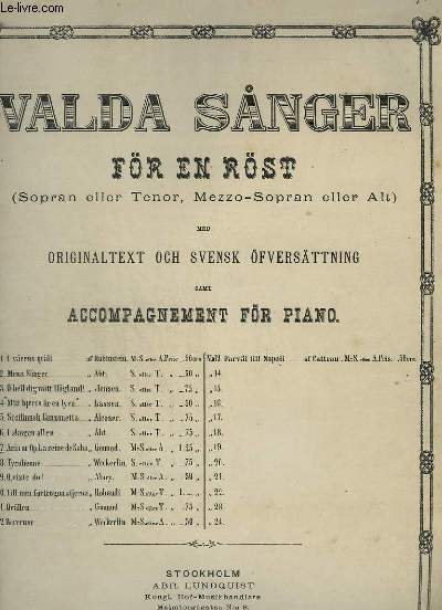 VALDA SANGER FR EN RST - N7 : ARIA UR OPERAN LA REINE DE SABA - PIANO + SANG.