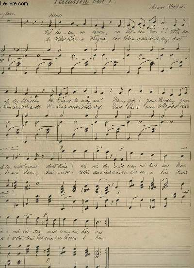 PARTITION MANUSCRITE : VERLASSEN BIN I - PIANO / CHANT.