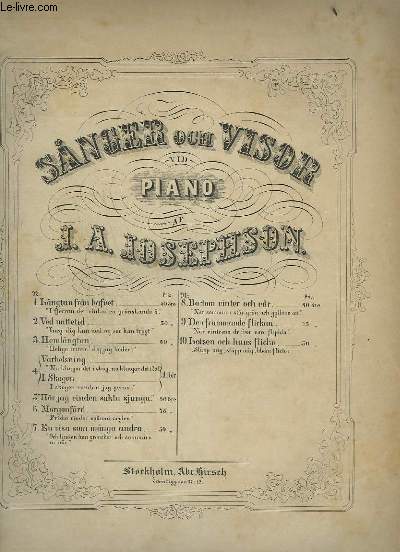 SANGER OCH VISOR VID PIANO - N3 : HEMLNGTAN - ARIOSO PIANO + SANG.