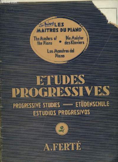 ETUDES PROGRESSIVES / PROGRESSIVE STUDIES / ETDENSCHULE / ESTUDIOS PROGRESIVOS - VOLUME 2.