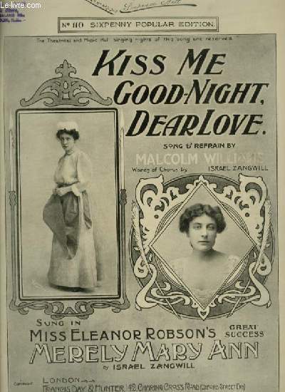 KISS ME GOOD NIGHT, DEAR LOVE - PIANO.