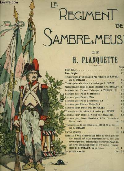 LE REGIMENT DE SAMBRE ET MEUSE - PIANO.