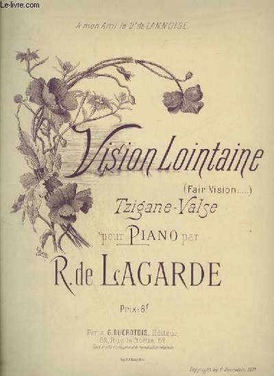 VISION LOINTAINE - TZIGANE VALSE POUR PIANO.