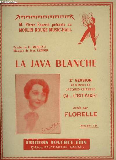 LA JAVA BLANCHE - POUR PIANO.