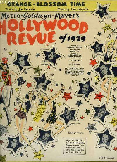 HOLLYWOOD REVUE OF 1929 : ORANGE BLOSSOM TIME - PIANO + VOICE.