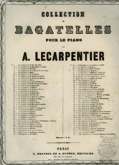 COLLECTION DE BAGATELLES POUR LE PIANO - N159 : POSTILLON DE LONJUMEAU.