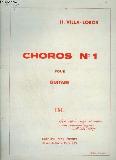 CHROROS N1 POUR GUITARE.