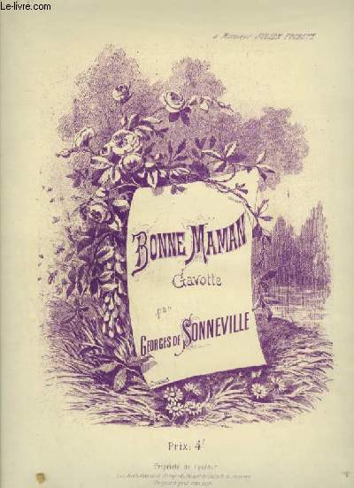 BONNE MAMAN - GAVOTTE POUR PIANO.