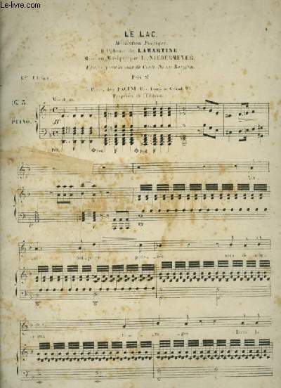 LE LAC - MEDITATION POETIQUE N3 : PIANO ET CHANT AVEC PAROLES.