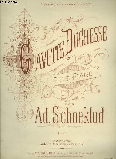 GAVOTTE DUCHESSE - POUR PIANO.