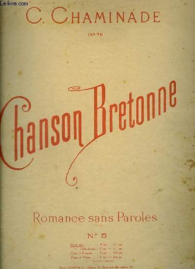 CHANSON BRETONNE - ROMANCE SANS PAROLES - N5.