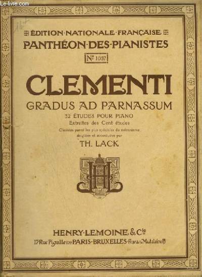 GRADUS AD PARNASSUM - 32 ETUDES POUR PIANO.
