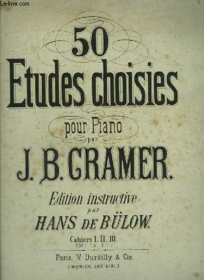50 ETUDES CHOISIES POUR PIANO - CAHIER 3 : ETUDES 34 A 50.