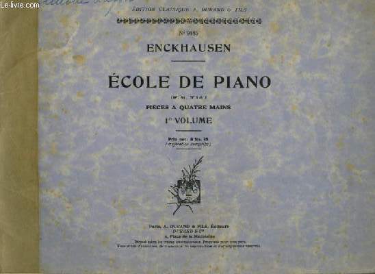 ECOLE DE PIANO - VOLUME 1 : OP.84.N1 ET 2 - PIECES POUR PIANO A 4 MAINS.