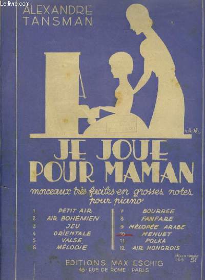 JE JOUE POUR MAMAN - N10 : MENUET - POUR PIANO.