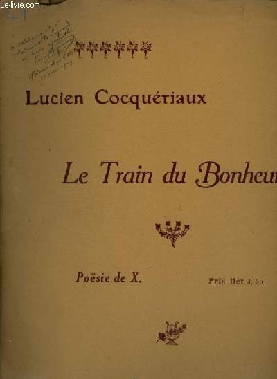 LE TRAIN DU BONHEUR - POUR PIANO ET CHANT AVEC PAROLES.