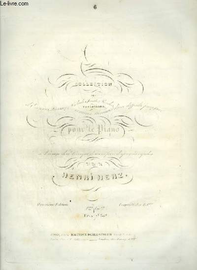 COLLECTION - D'EXERCICES, PAYSAGES, PRELUDES, SONATE, RONDOS, VARIATIONS, ET AUTRES MORCEAUX D'UNE DIFFICULTE PROGRESSIVE POUR PIANO.