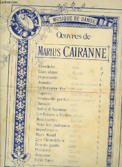 LA DERNIERE FEE - MAZURKA POUR PIANO.