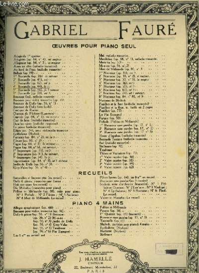 4 EME BARCAROLLE - POUR PIANO.