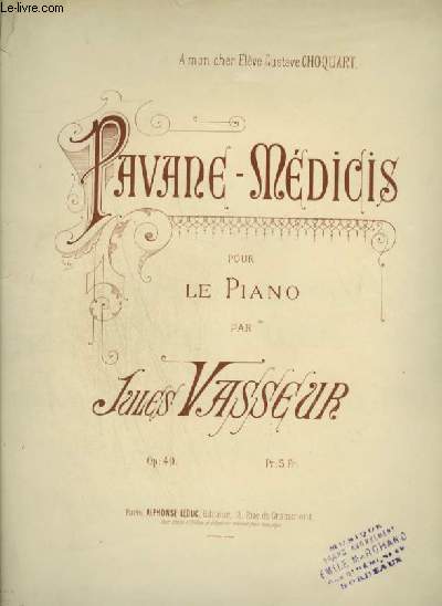 PAVANE MEDICIS - POUR LE PIANO.