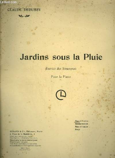 JARDINS SOUS LA PLUIE - POUR PIANO.