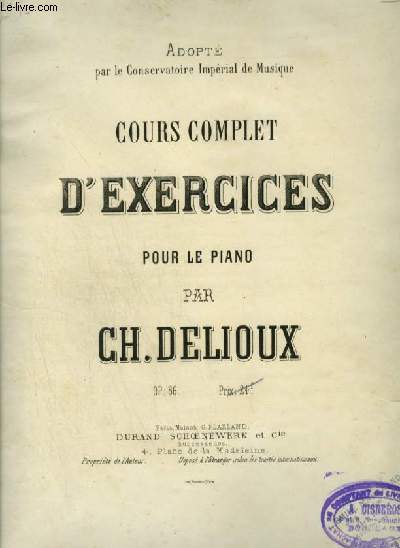 COURS COMPLET D'EXERCICES POUR LE PIANO.