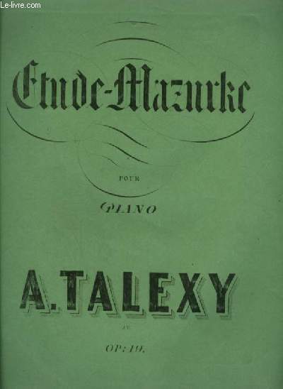 ETUDE MAZURKA - POUR PIANO.