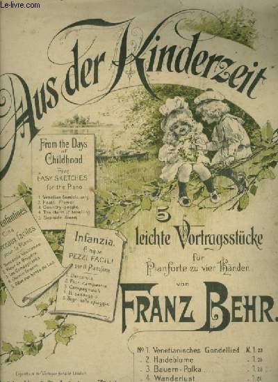 AUS DER KINDERZEIT : TRAUM AM SEE / REVE AU LAC - POUR PIANO.