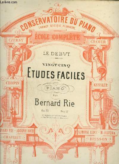 25 ETUDES FACILES POUR PIANO - OP.33.