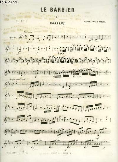 LE BARBIER DE ROSSINI - 21 TRIO POUR VIOLON.