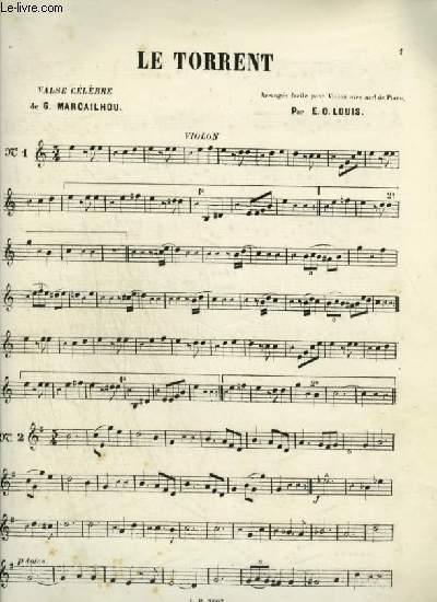 LE TORRENT - POUR VIOLON.