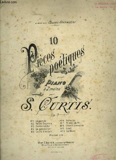 10 PIECES POETIQUES POUR PIANO A 2 MAINS.