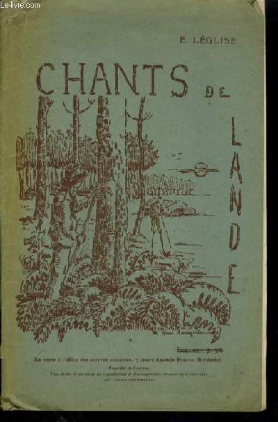 CHANTS DE LANDE : HUE ! DIA ! MON BOURRIQUET + LE RETOUR DU TROUPEAU + SOMMEIL D'AEULE + LE PIN + LE TISSERAND + PRINTEMPS + LA PIGNE + LA LECON DES ECUREUILS + LE CHAPERON ROUGE + LES VIEUX + LA NOCE + LE FEU.