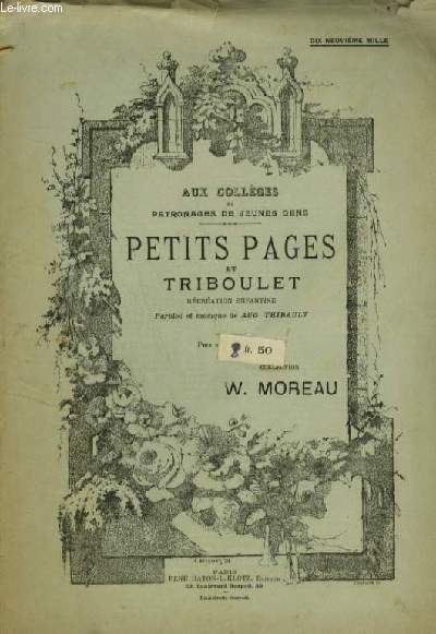 PETITS PAGES ET TRIBOULET - REACTION ENFANTINE POUR PIANO ET CHANT AVEC PAROLES + SCENES PARLEES.