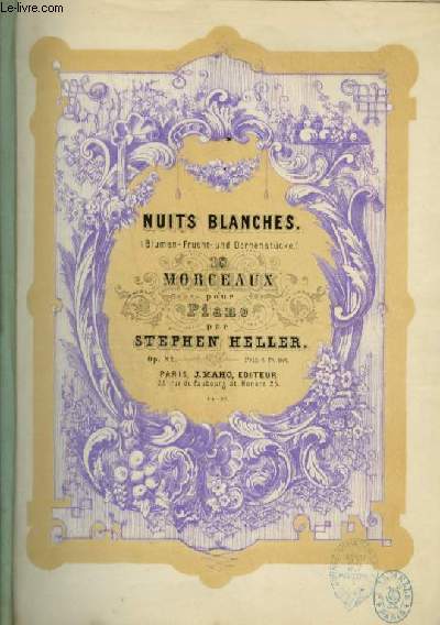 NUITS BLANCHES - 18 MORCEAUX POUR PIANO OP.82.