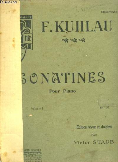 SONATINES - POUR PIANO - VOLUME 1.