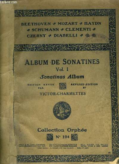 ALBUM DE SONATINES - VOLUME 1 - N104 - 30 SONATINES POUR PIANO.