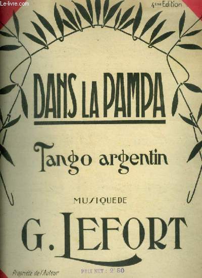 DANS LA PAMPA - TANGO ARGENTIN POUR PIANO.
