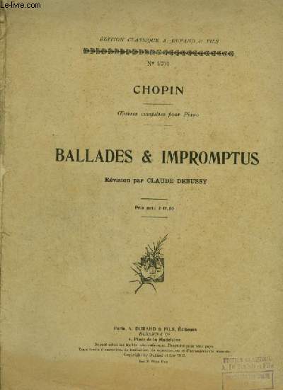 BALLADES & IMPROMPTU - POUR PIANO.