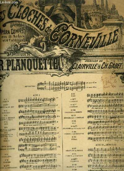 LES CLOCHES DE CORNEVILLE - N6 : RONDEAU VALSE POUR PIANO ET CHANT (HENRI) AVEC PAROLES.